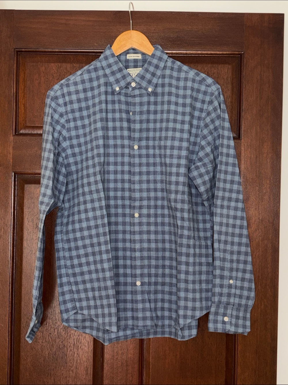 J. Crew Men's Blue Plaid Button-Down Shirt
